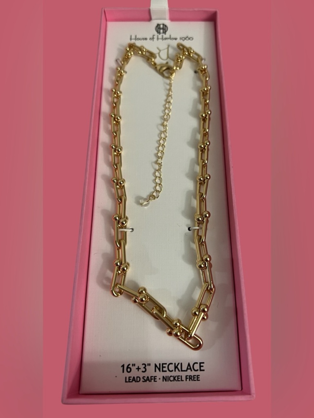 House of Harlow 1960 Gold Link Necklace